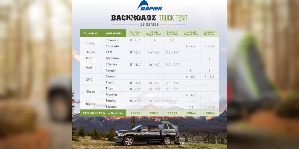Napier Backroadz Truck Tent model