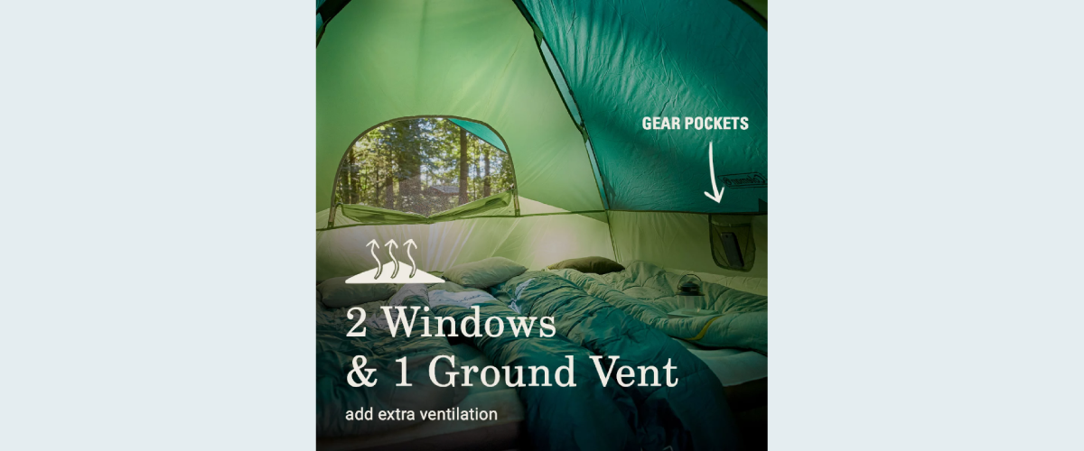 coleman sundome ventilation