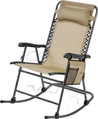 Yaheetech 26in Rocking Chair Outdoor Zero Gravity Folding Rocking Chairs